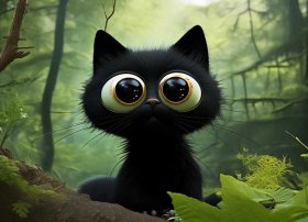 黑猫警长儿童歌曲；眼睛瞪得像铜铃,射出闪电般的机灵是什么意思