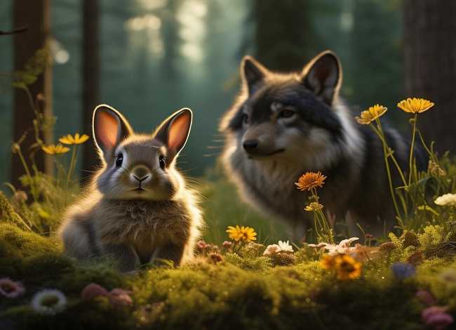 狼和兔子的故事完整版（小兔子和大灰狼的故事睡前故事 关于小兔子和大灰狼的故事睡前故事）