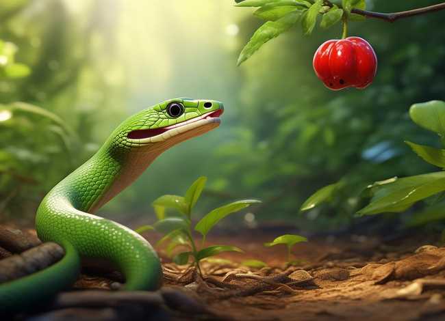 小蛇饿了故事 - 好饿的小蛇后面还会发生什么事