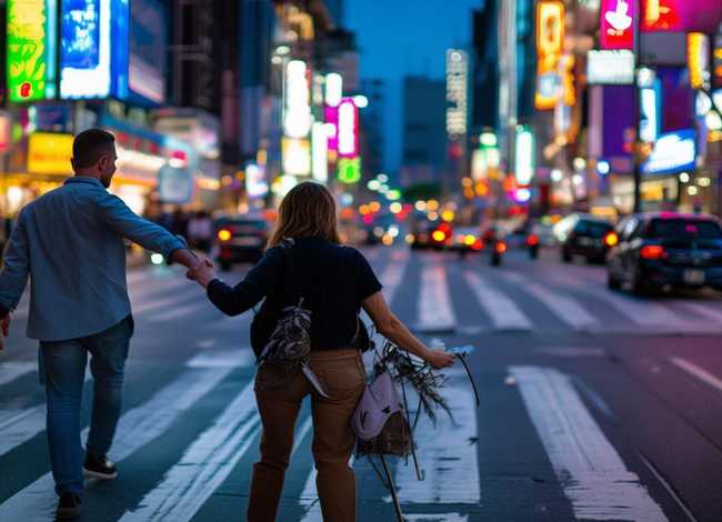 过马路小故事（扶盲人过马路看图编故事）