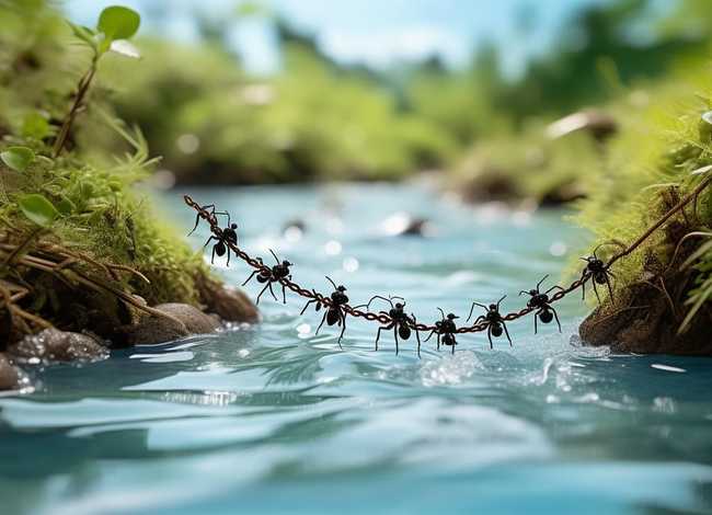 蚂蚁过河儿童故事、二年级下册第8周亲子乐园看图写话蚂蚁过河