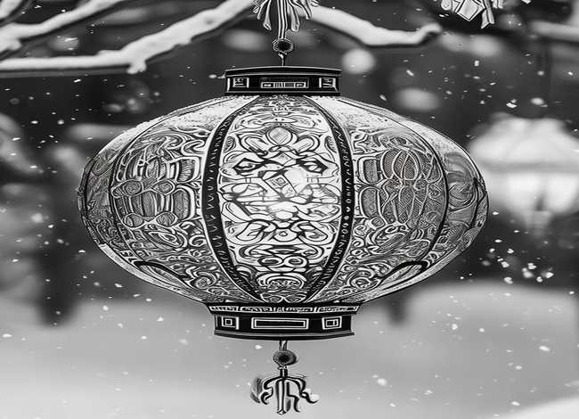 黑白儿童画图片大全大图，黑白插画灯笼-新年的画怎么画一等奖