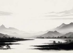 儿童黑白画图片大全 风景（铅笔山水画图片大全 黑白）