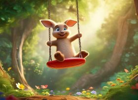 儿童故事小袋鼠的故事；幼儿故事小袋鼠荡秋千