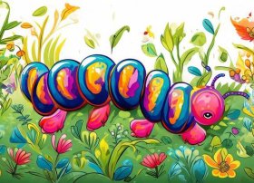 故事大全儿童简笔画、毛毛虫故事简笔画图片大全