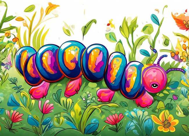 故事大全儿童简笔画、毛毛虫故事简笔画图片大全