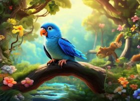 鹦鹉宝宝儿童故事 短篇童话故事200字-小鹦鹉的森林