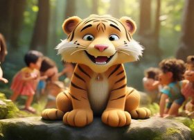 幼儿故事瘪嘴老虎；没牙的老虎幼儿故事