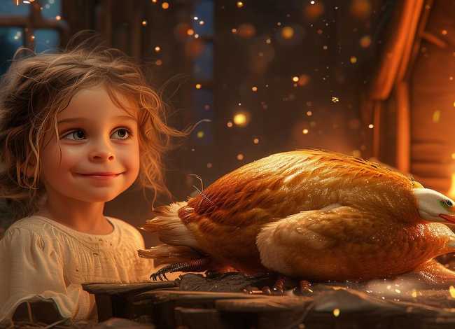 童话故事绘画简单又漂亮，卖火柴的小女孩烤鹅怎么画