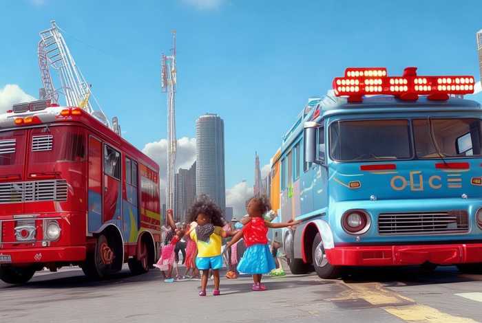 儿童故事消防车警车的故事 - 消防车和警车的故事 儿童故事消防车警车的故事 - 消防车和警车的故事