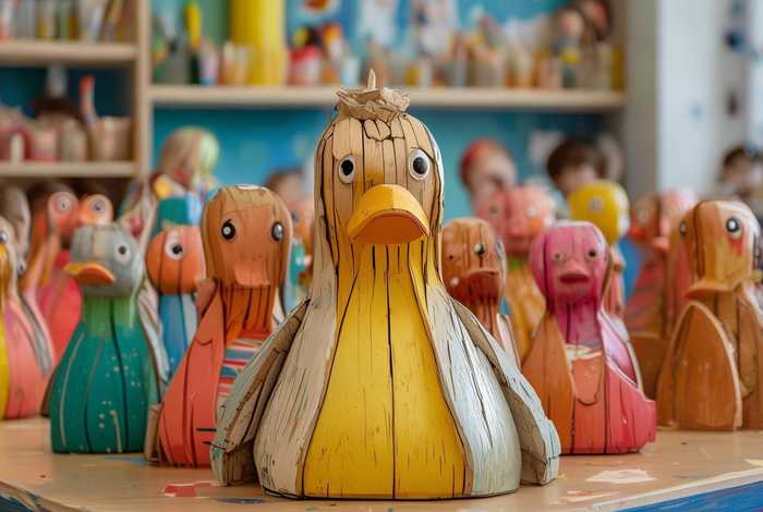 儿童立体手工，儿童立体手工丑小鸭