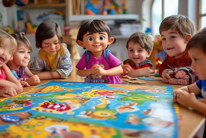 儿童益智游戏、爱探险的朵拉拼图儿童益智游戏