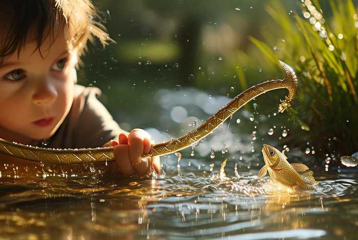 儿童经典故事金色的鱼钩（金色的鱼钩幼儿故事）