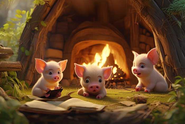 儿童有声绘本故事三只小猪、幼儿绘本故事三只小猪文字版
