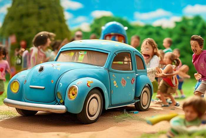 儿童故事蓝车，幼儿故事蓝汽车