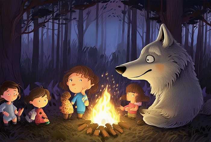 儿童睡前童话故事大野狼的故事（大野狼的故事文字）