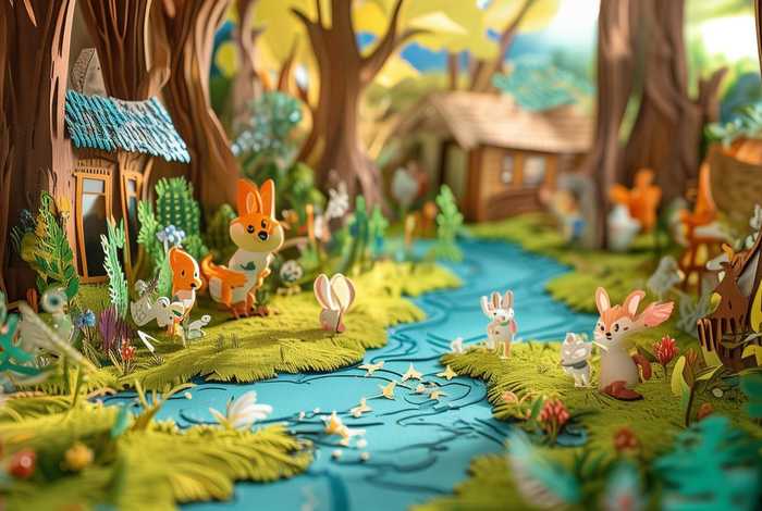 儿童故事立体纸贴画 幼儿立体故事书