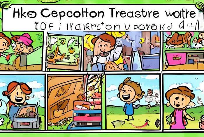 儿童故事连环画四格二年级；二年级简单故事连环画漂亮