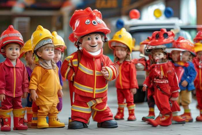 儿童消防故事画（幼儿消防故事主题绘画）