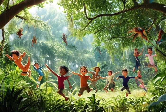 jump in the jungle儿歌；jumping in the jungle歌词