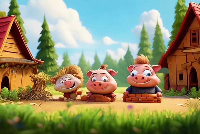 儿童故事三只小猪和大灰狼的故事（三只小猪和大灰狼的故事动画片）