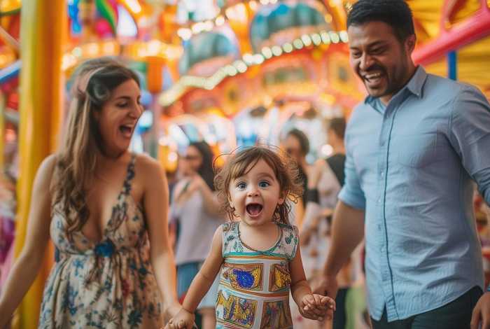 儿童故事爸妈一起去游乐场；和爸爸妈妈一起去游乐场