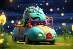 儿童36岁简短小故事怪兽车 - 给小朋友讲的睡前小故事大怪兽