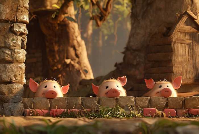 100个儿童故事书狼和三只小猪，狼和三只小猪的故事200字