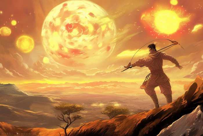 儿童故事羿射九日（羿射九日,故事）
