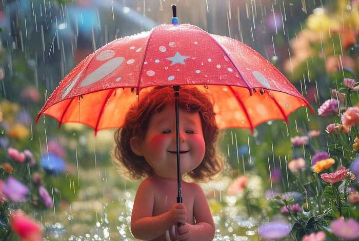 儿童故事书红雨伞全文 红色的小雨伞故事