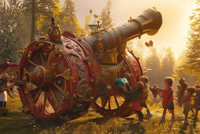 儿童故事大炮的故事；关于大炮的故事