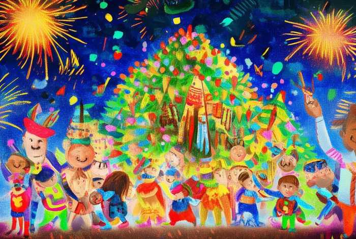 儿童新年简笔画；儿童新年简笔画2025年主题手抄报