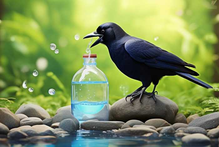 儿童绘本故事简短乌鸦喝水 - 幼儿绘本故事乌鸦喝水