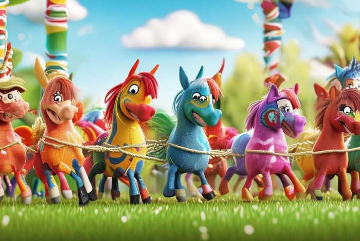 儿童故事拔河马比赛图片 拔河马比赛的故事图片 儿童故事拔河马比赛图片 拔河马比赛的故事图片