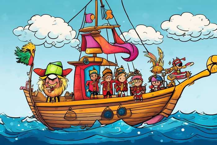 儿童海盗简笔画、儿童简笔画海盗船