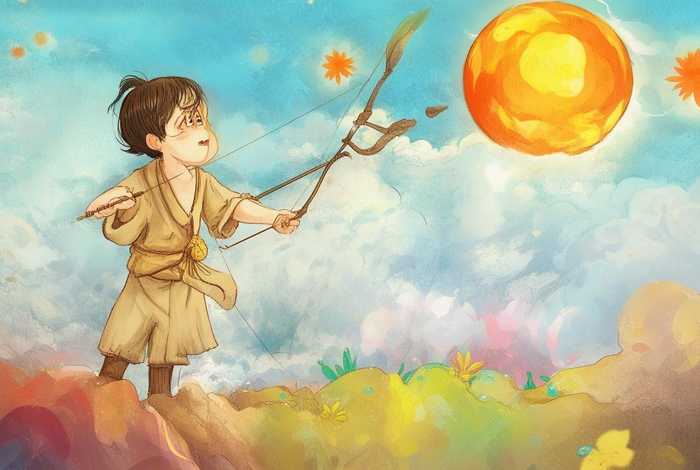 儿童后羿射日故事表演，后羿射日的故事幼儿