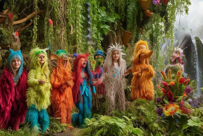 儿童版野人故事完整版 - 儿童野人装扮图片大全