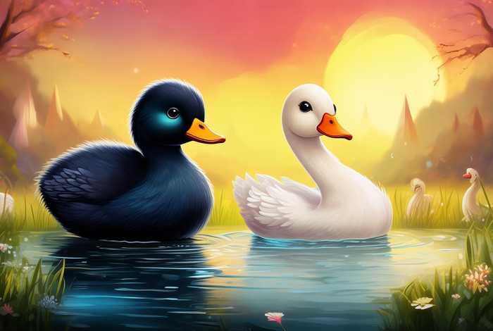 儿童睡前故事丑小鸭上下集连播，幼儿睡前故事丑小鸭上下集