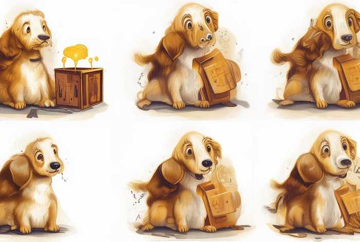《打火匣》故事；《打火匣》故事三只小狗插画步骤图