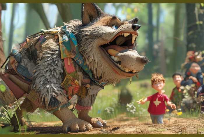 儿童故事一只大笨狼（幼儿故事一只笨狼）