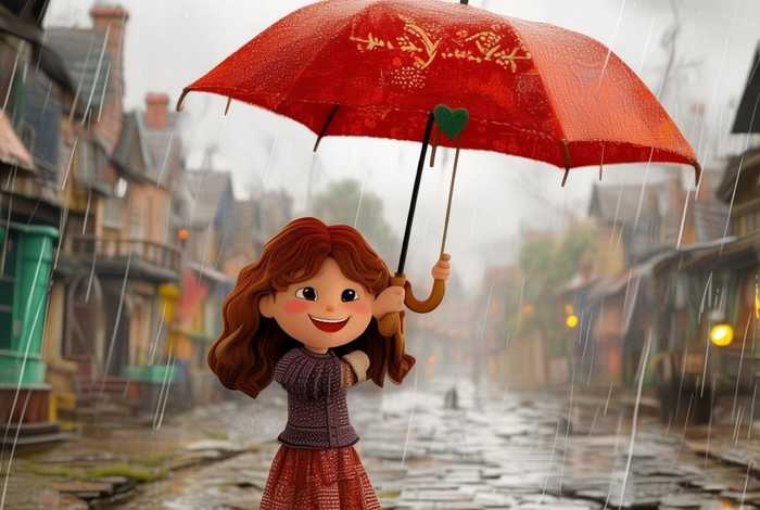 儿童故事《红雨伞》 红雨伞故事书