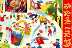 儿童年俗画简笔画彩色（儿童年俗画简笔画彩色大全）