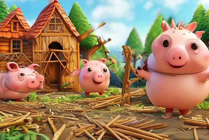 儿童故事三只小猪视频鞠萍视频 三只小猪故事视频表演