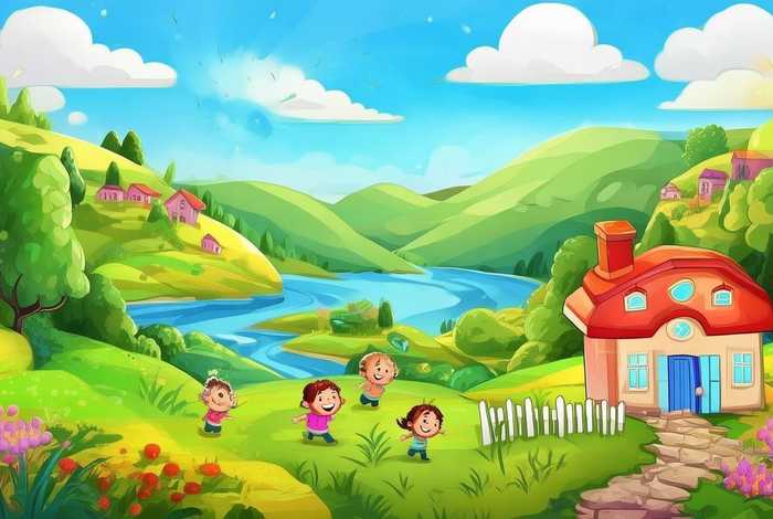 儿童画我美丽的家乡图片，儿童画我美丽的家乡图片简单