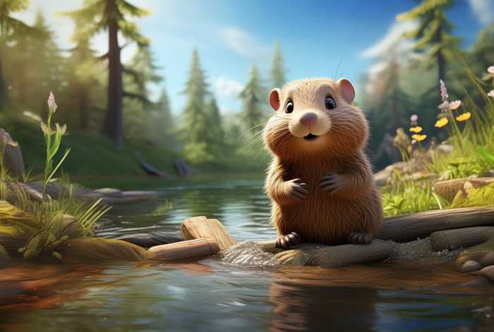 儿童故事河狸 - 河狸寓言故事