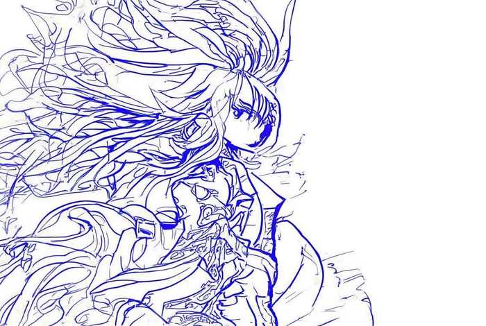 jojo绘本线条绘画，jojo线稿 手绘