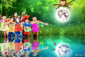 儿童口才故事表演视频猴子捞月；幼儿故事表演猴子捞月