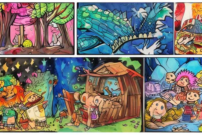 儿童故事拼接画（故事拼贴画图片大全）