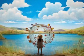 《撒网》绘本故事；《撒网》绘本故事图片