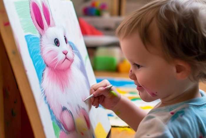 儿童绘画兔子、儿童绘画兔子步骤